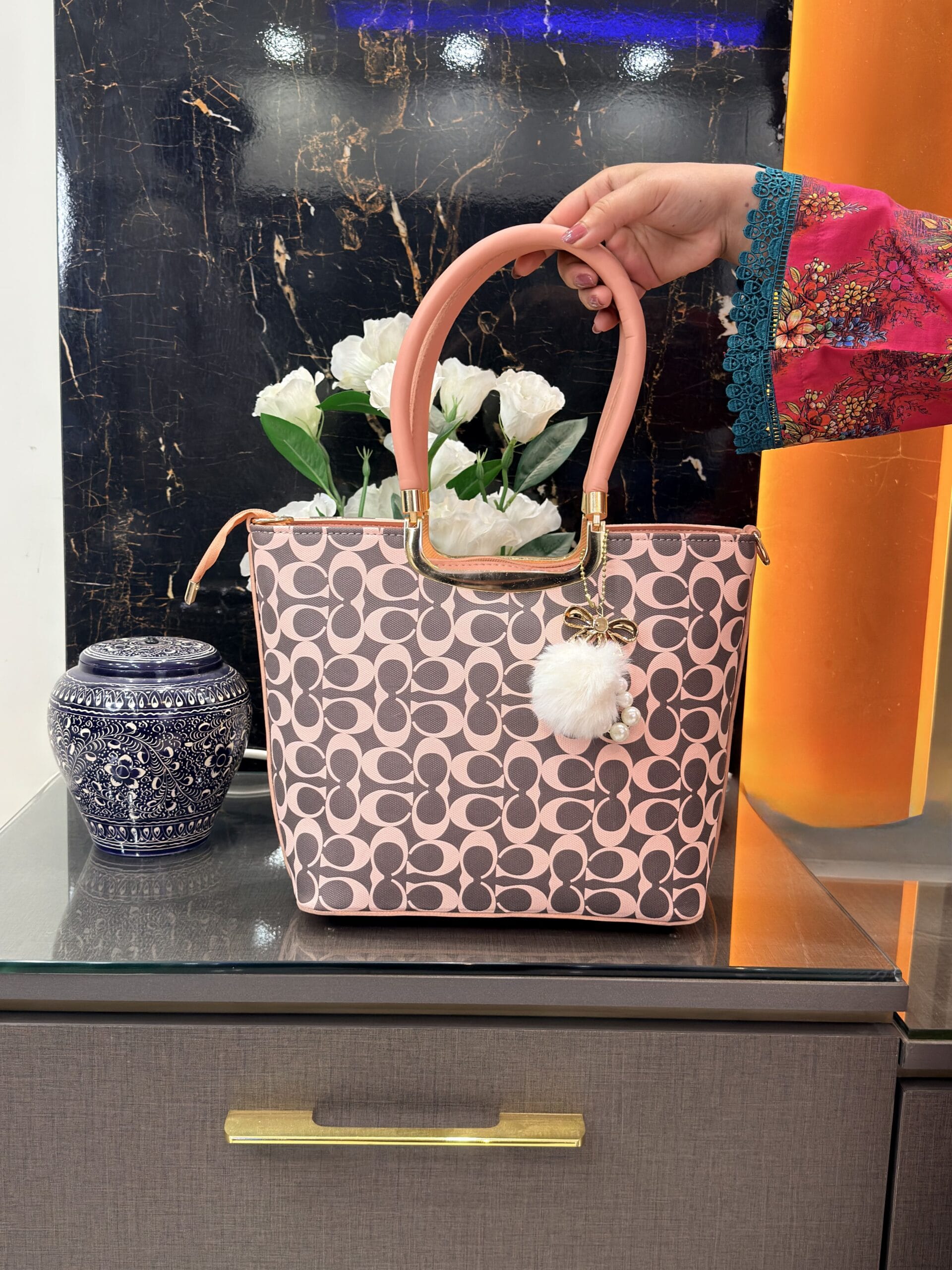 Celeste Charm Monogram Tote - Image 8