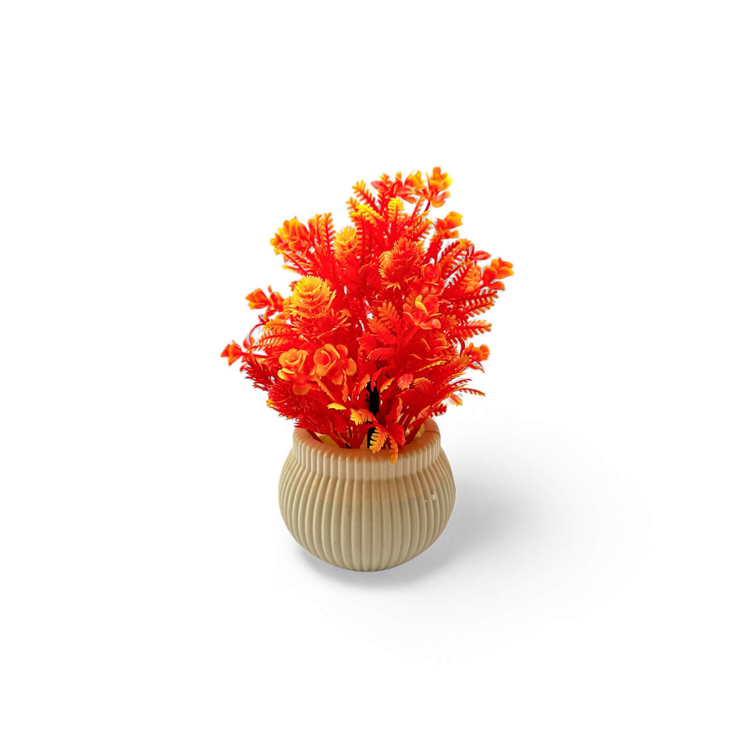 Crimson Bloom Artificial Floral Pot