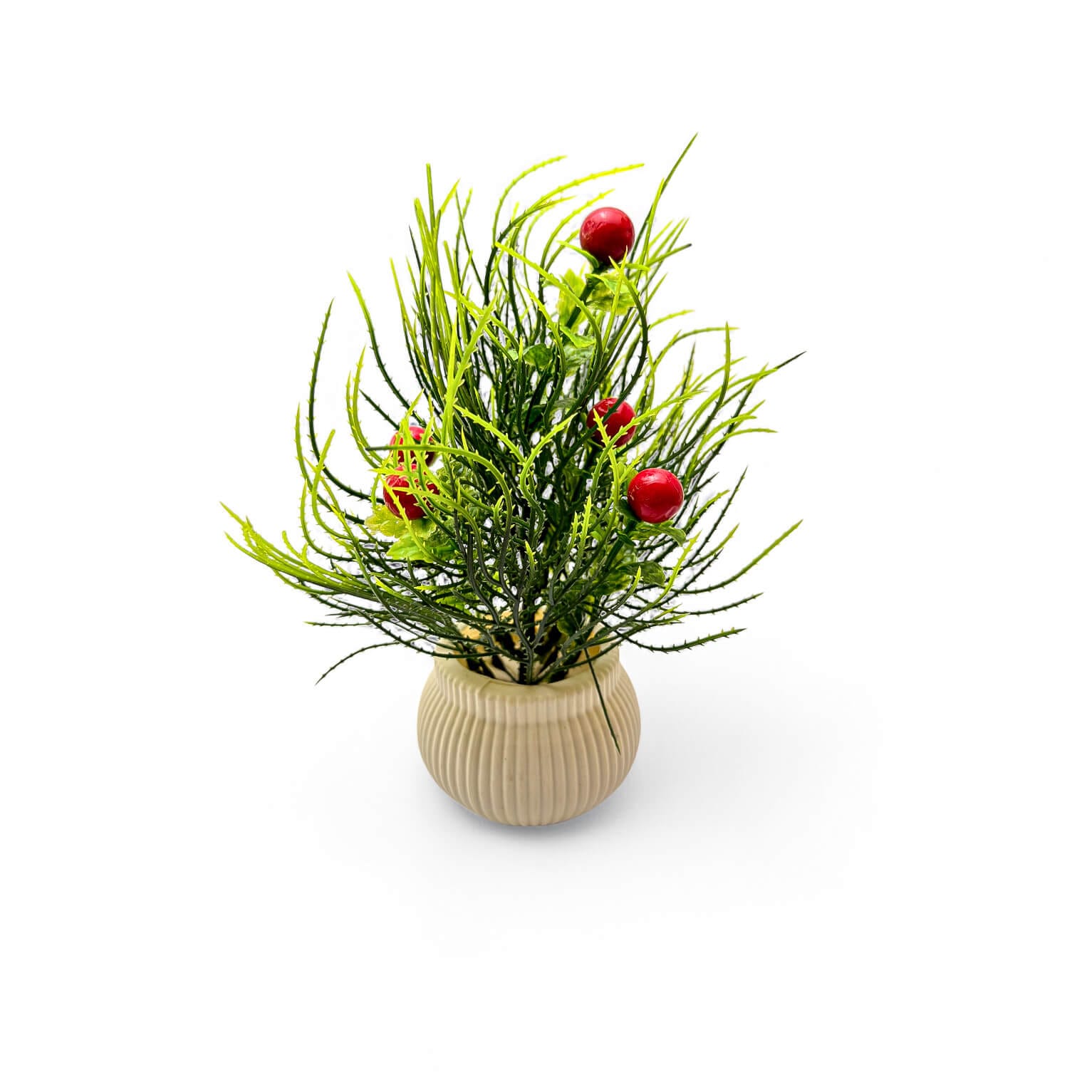 Fresh Meadow Artificial Green Plant in Ceramic Pot