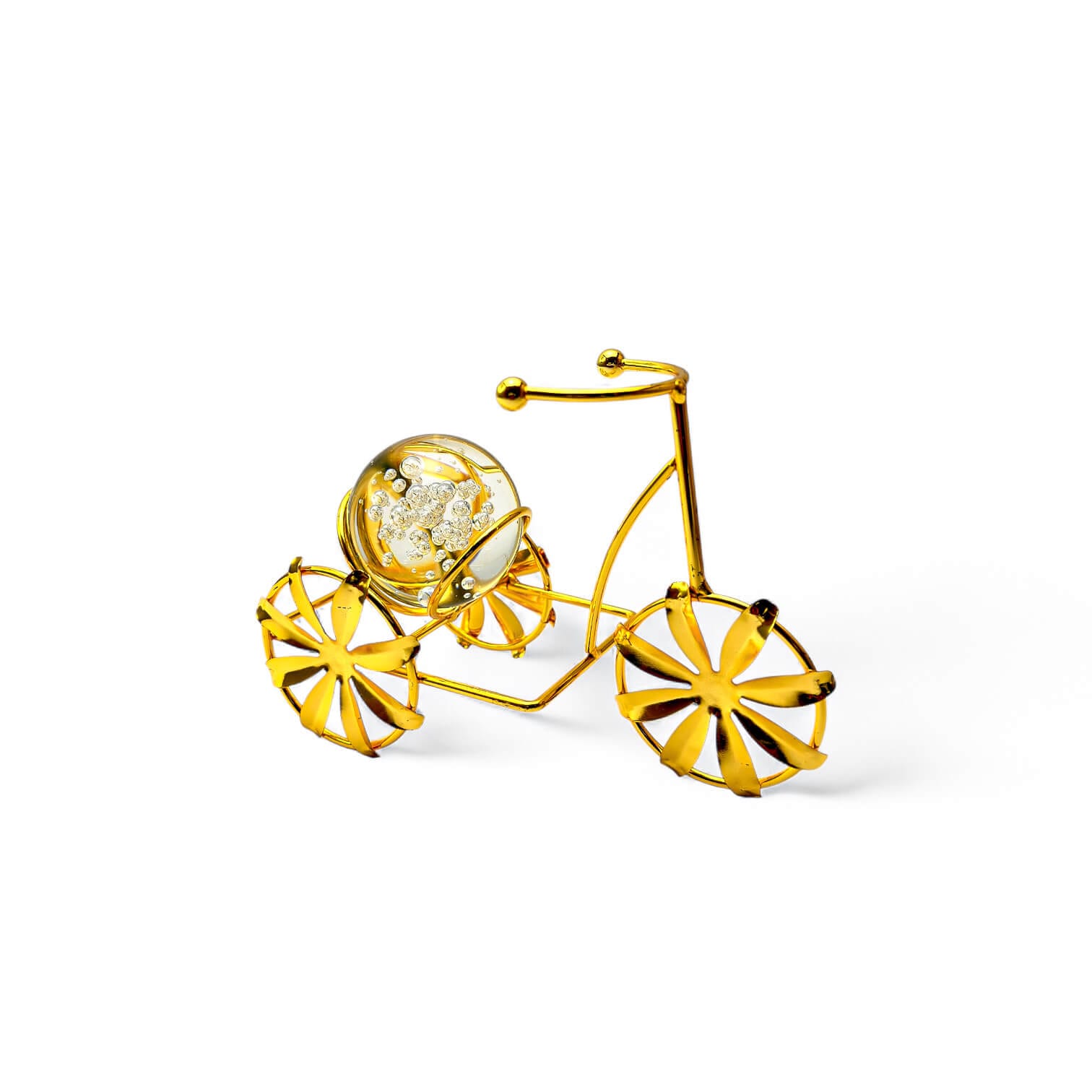 Golden Cycle Tealight Holder Décor