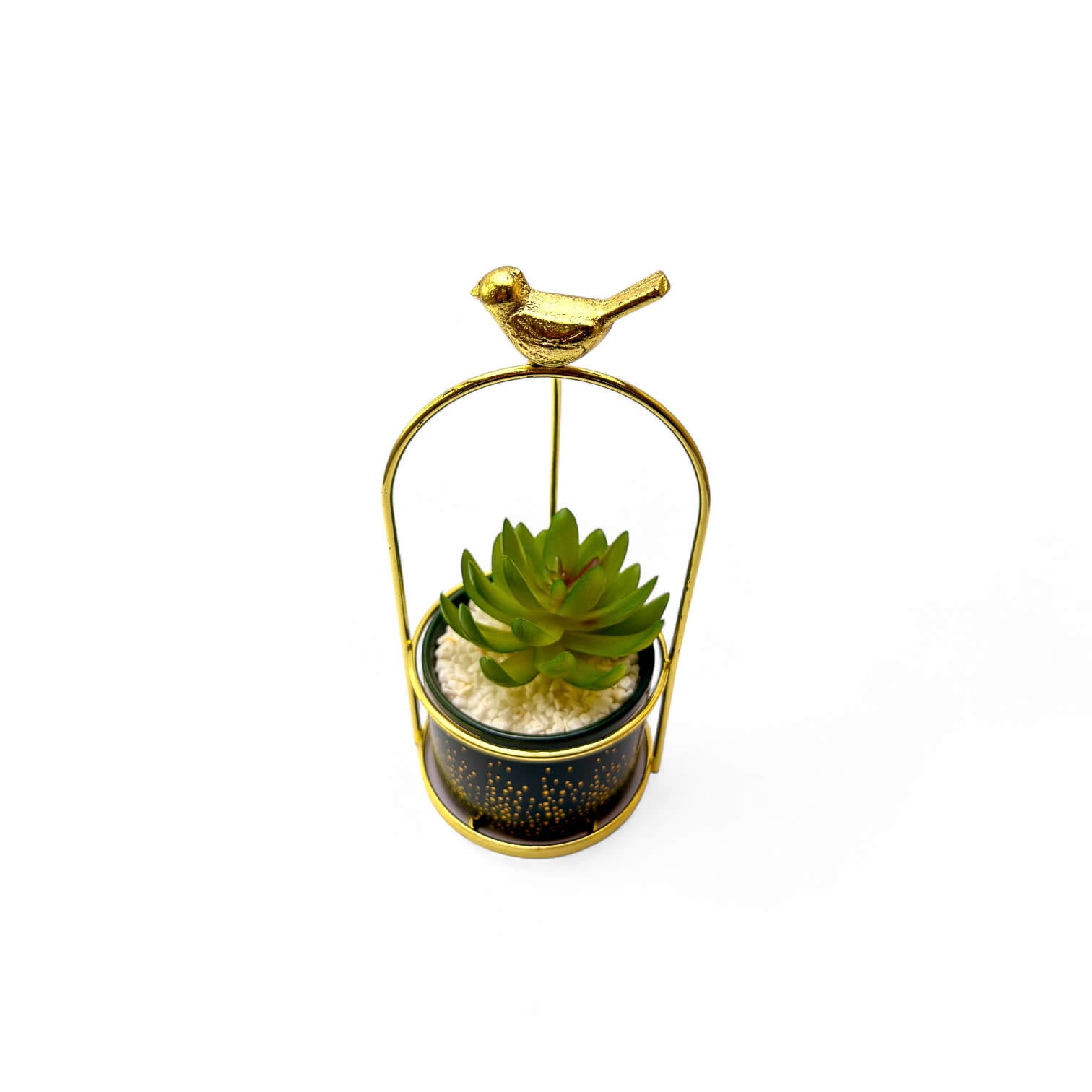 Golden Sparrow Hanging Planter Décor - Image 3