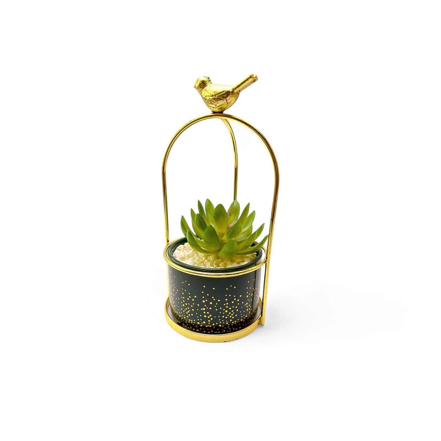 Golden Sparrow Hanging Planter Décor - Image 2