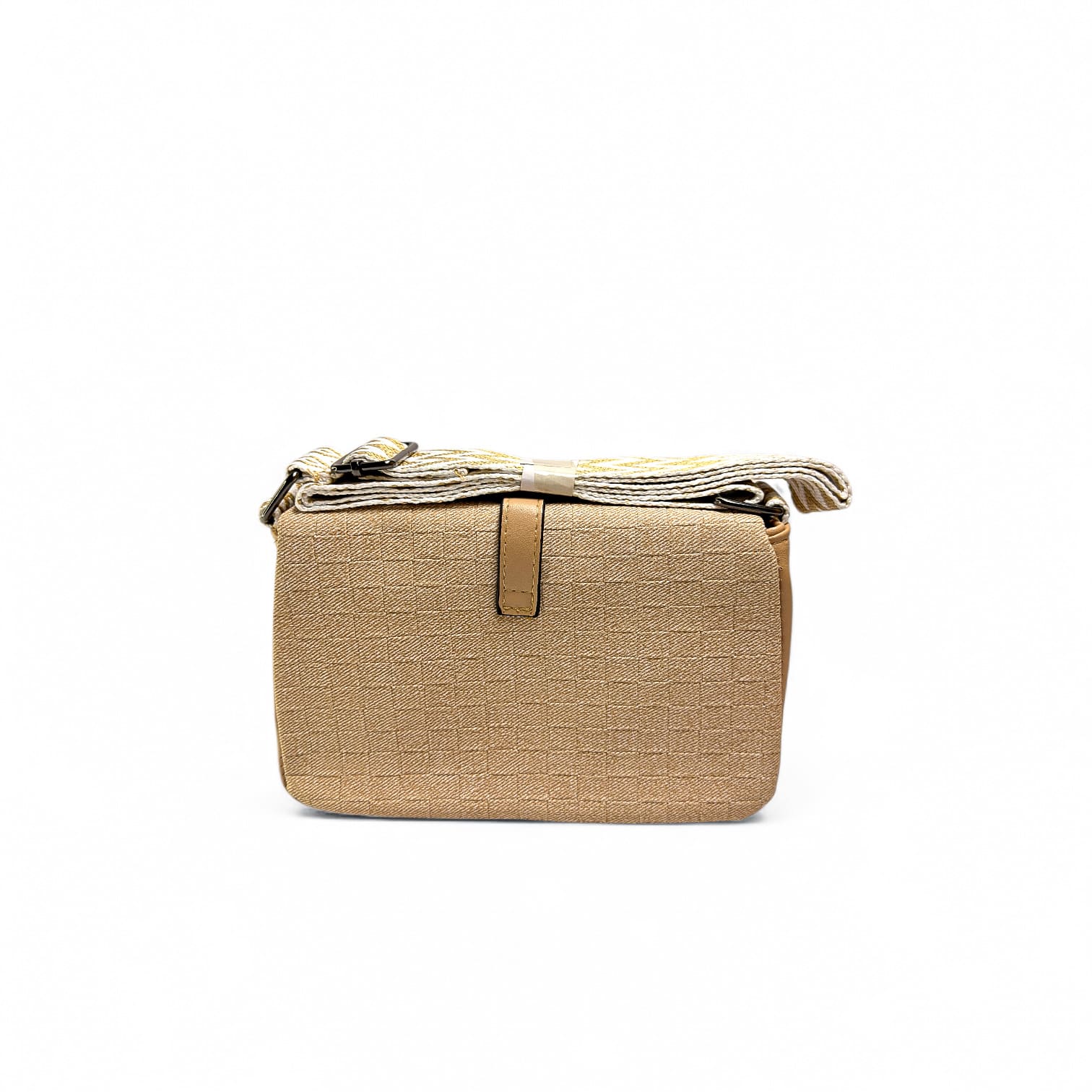 Luna Weave Crossbody Bag - Beige Elegance - Image 2