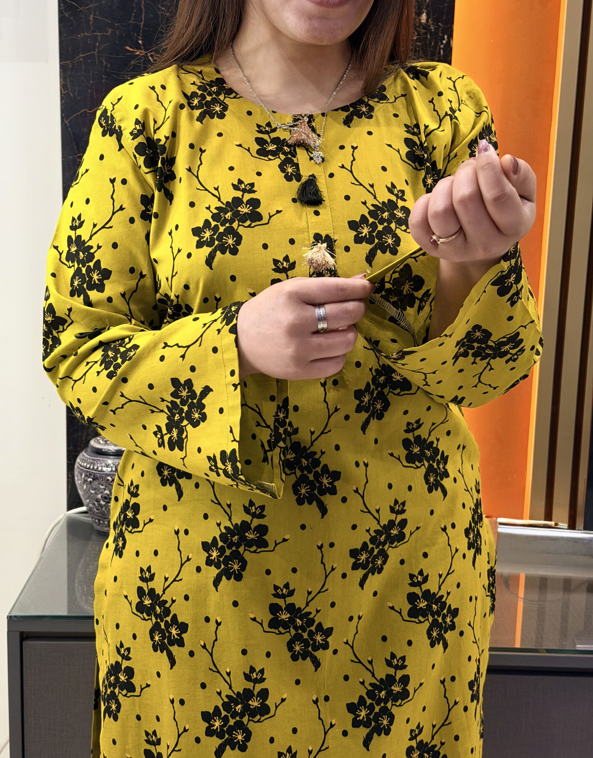 Sunbloom Noir Printed Kurti - Image 2