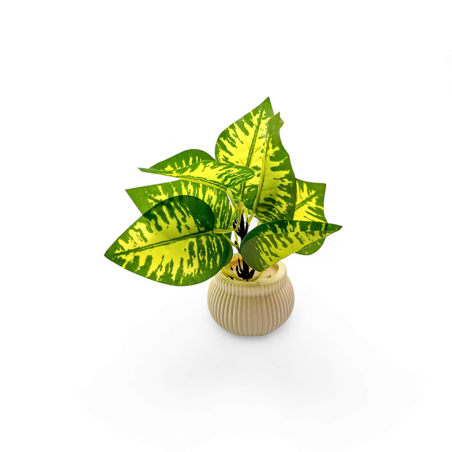 Verdant Leaf Artificial Plant in Ceramic Pot - Image 2