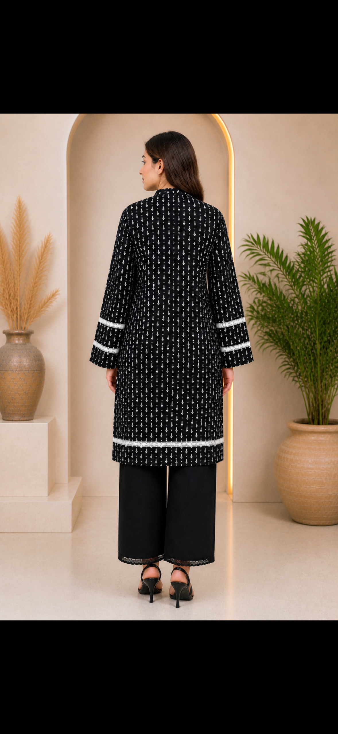 Midnight Motif Elegance Kurti - Image 2